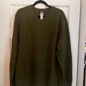 Patagonia Mens Lambswool Vneck Sweater
